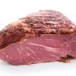 Romanian's Pepper Meat - Shoulder Pastrami sliced (1/2 Lb Pack)