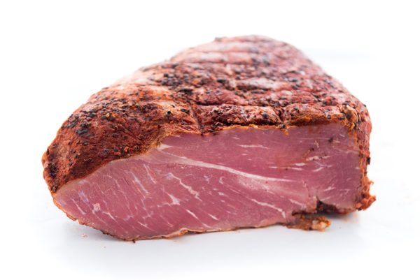 Romanian's Pepper Meat - Shoulder Pastrami sliced (1/2 Lb Pack)